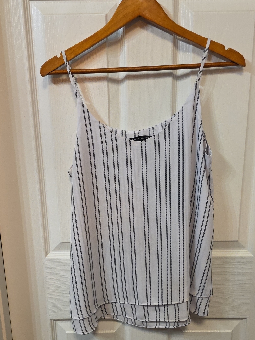 Zac & Rachel White Cami with Black Stripes